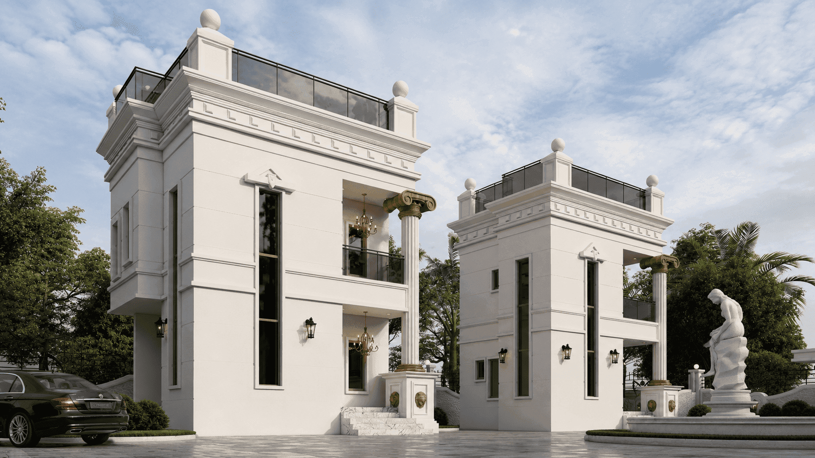 Grand 6-Bedroom Triplex Duplex with Luxury Penthouse Terrace, Multiple Lounges, Chapel & Guesthouse Compound-4