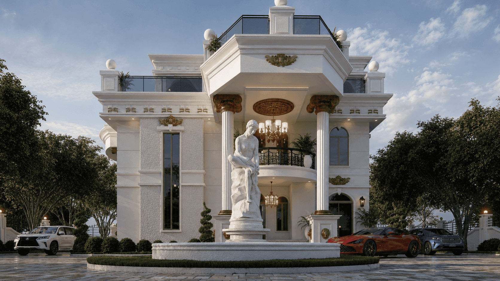 Grand 6-Bedroom Triplex Duplex with Luxury Penthouse Terrace, Multiple Lounges, Chapel & Guesthouse Compound-1