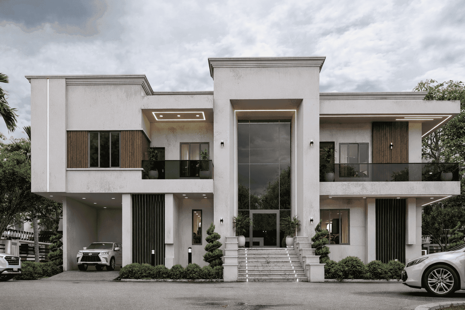Contemporary 4-Bedroom Luxury Duplex with Open-Concept Living, Double-Volume Lounge & Front Sit-Out-1