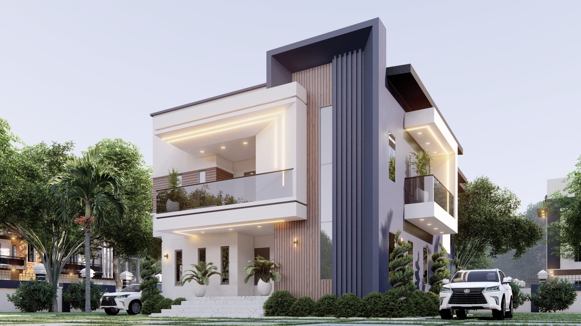 Modern 6-Bedroom Luxury Duplex with Spacious Lounge, Family Balcony & Dual Premium Suites-4