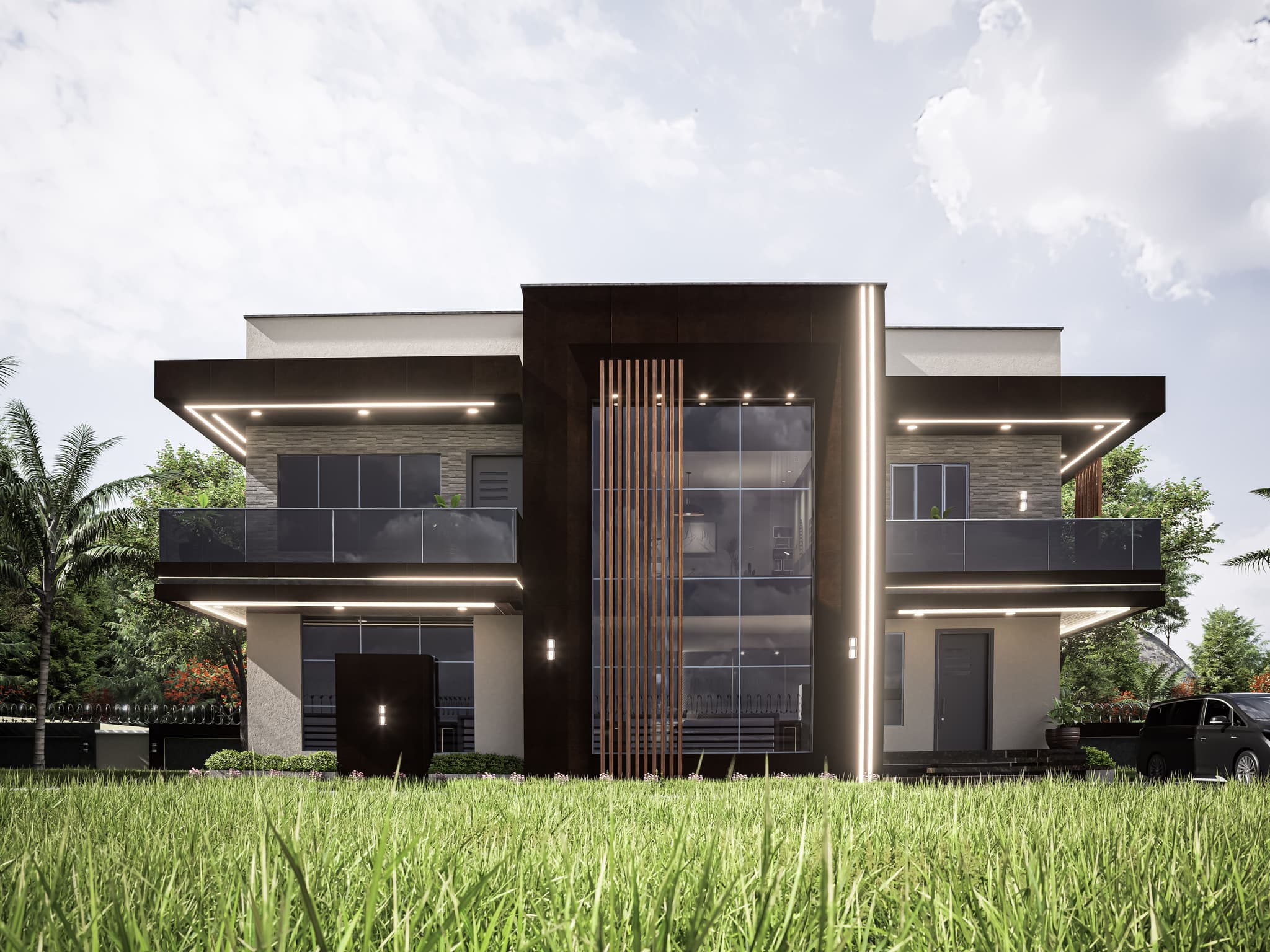 Luxury 4-Bedroom Duplex with Attached 3-Bedroom Duplex – Dual Family Residence-1