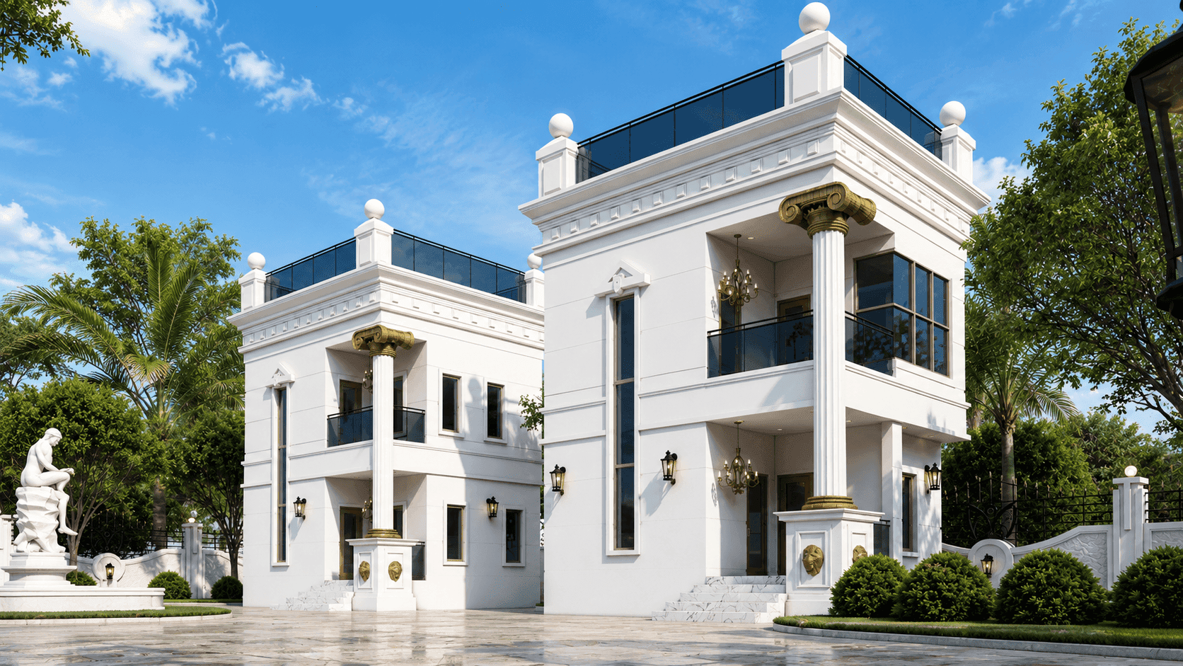 Grand 6-Bedroom Triplex Duplex with Luxury Penthouse Terrace, Multiple Lounges, Chapel & Guesthouse Compound-5