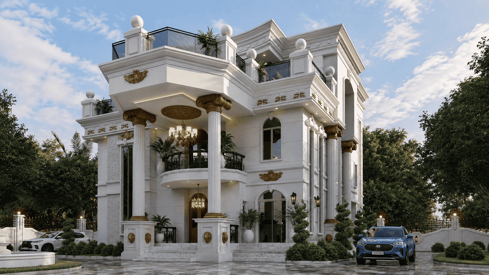 Grand 6-Bedroom Triplex Duplex with Luxury Penthouse Terrace, Multiple Lounges, Chapel & Guesthouse Compound-2