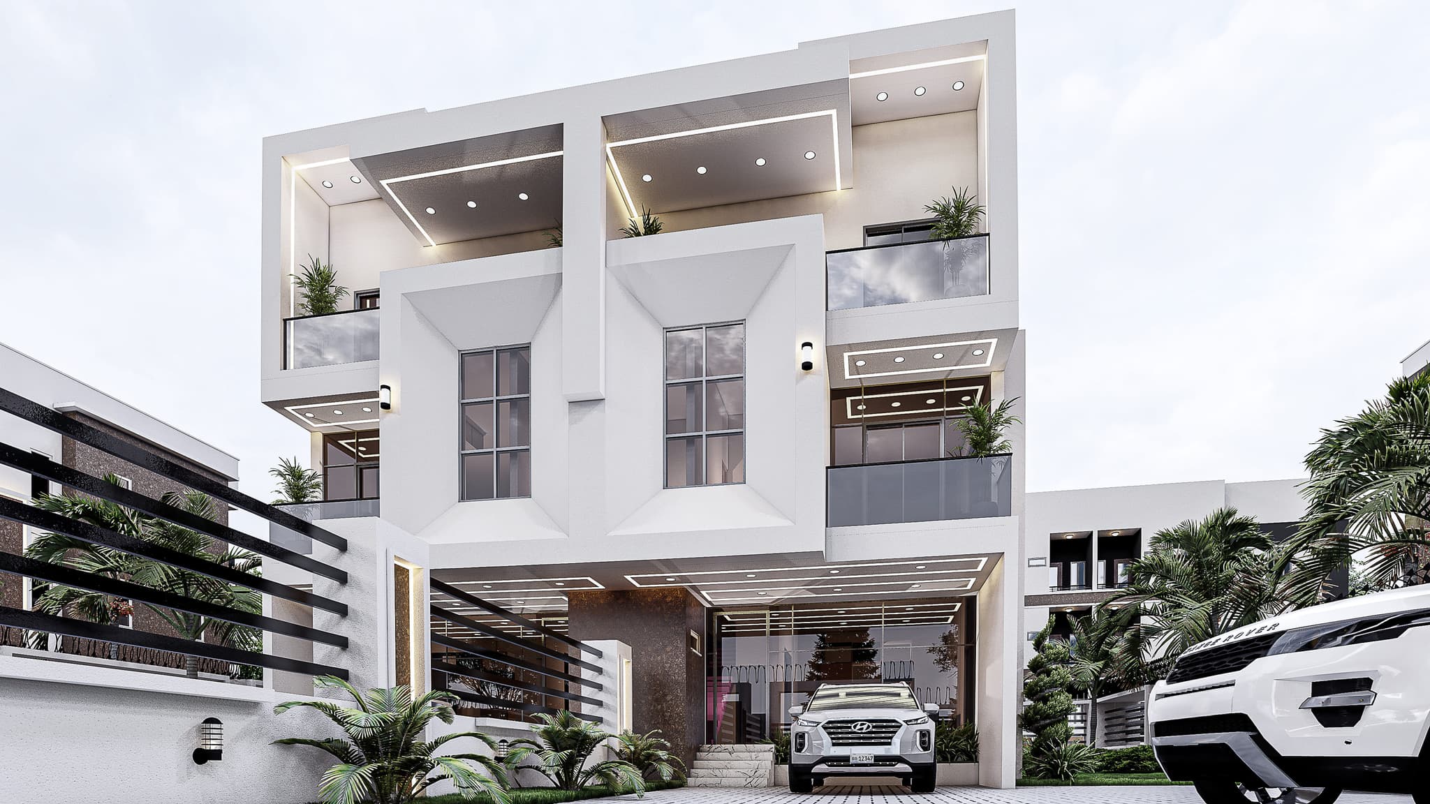 Luxury Twin 5-Bedroom Duplex with Spacious Interiors-1