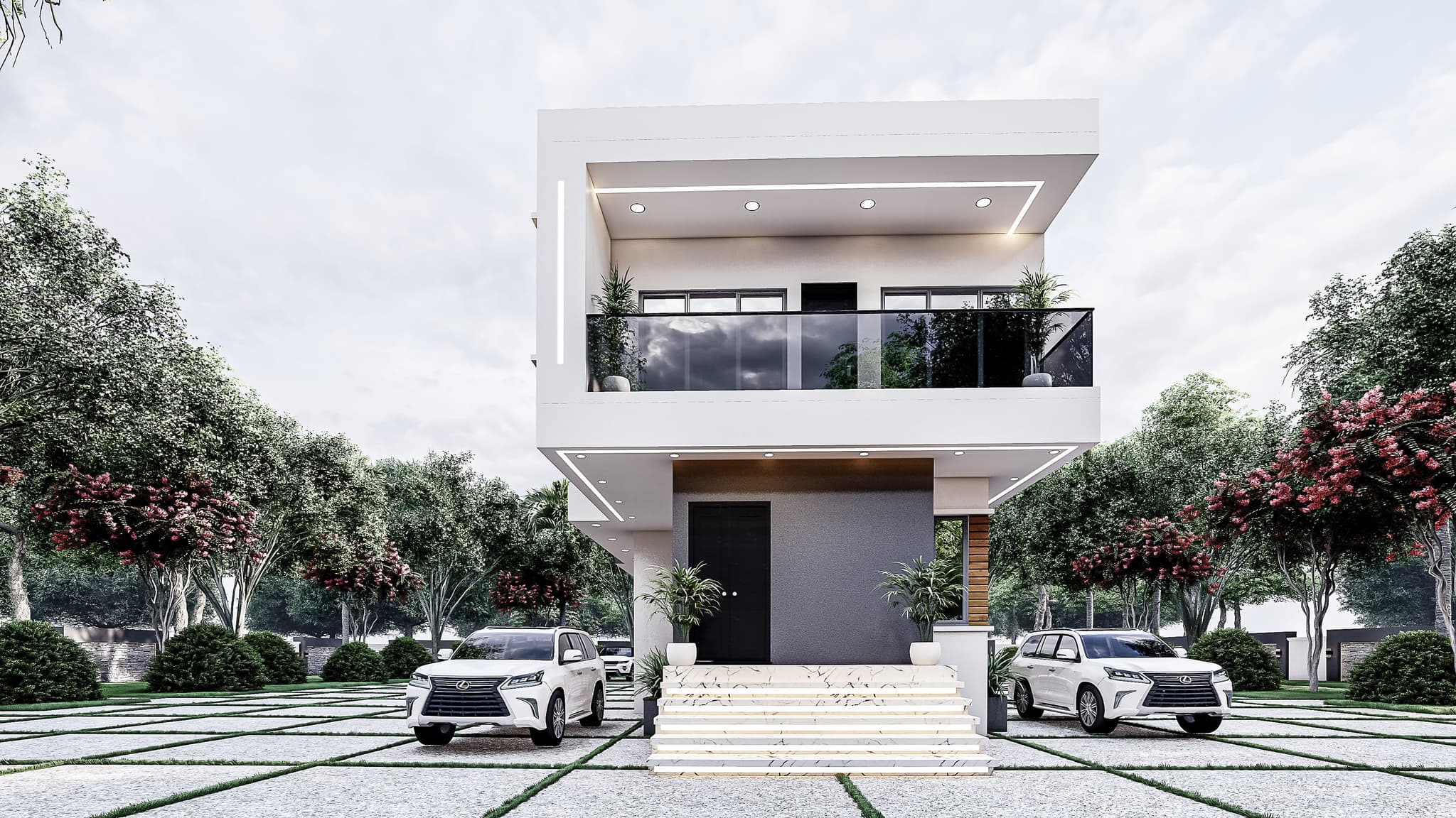 Modern 4-Bedroom Duplex with Two Attached 1-Bedroom Apartments-4