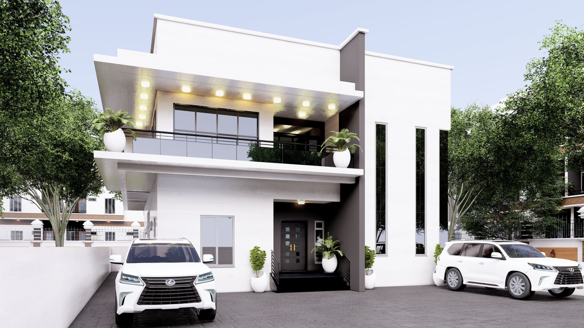 Modern 5-Bedroom Luxury Duplex with Double-Volume Living Space, Gym & Dual Staircases-3