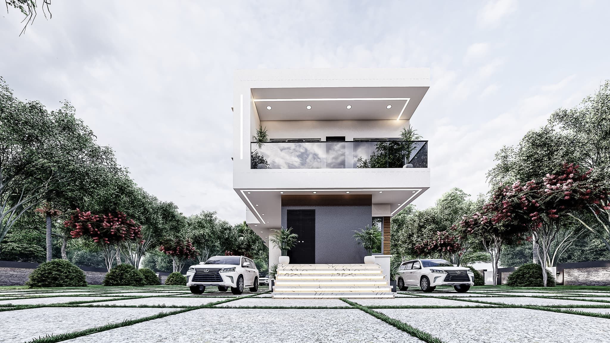 Modern 4-Bedroom Duplex with Two Attached 1-Bedroom Apartments-9