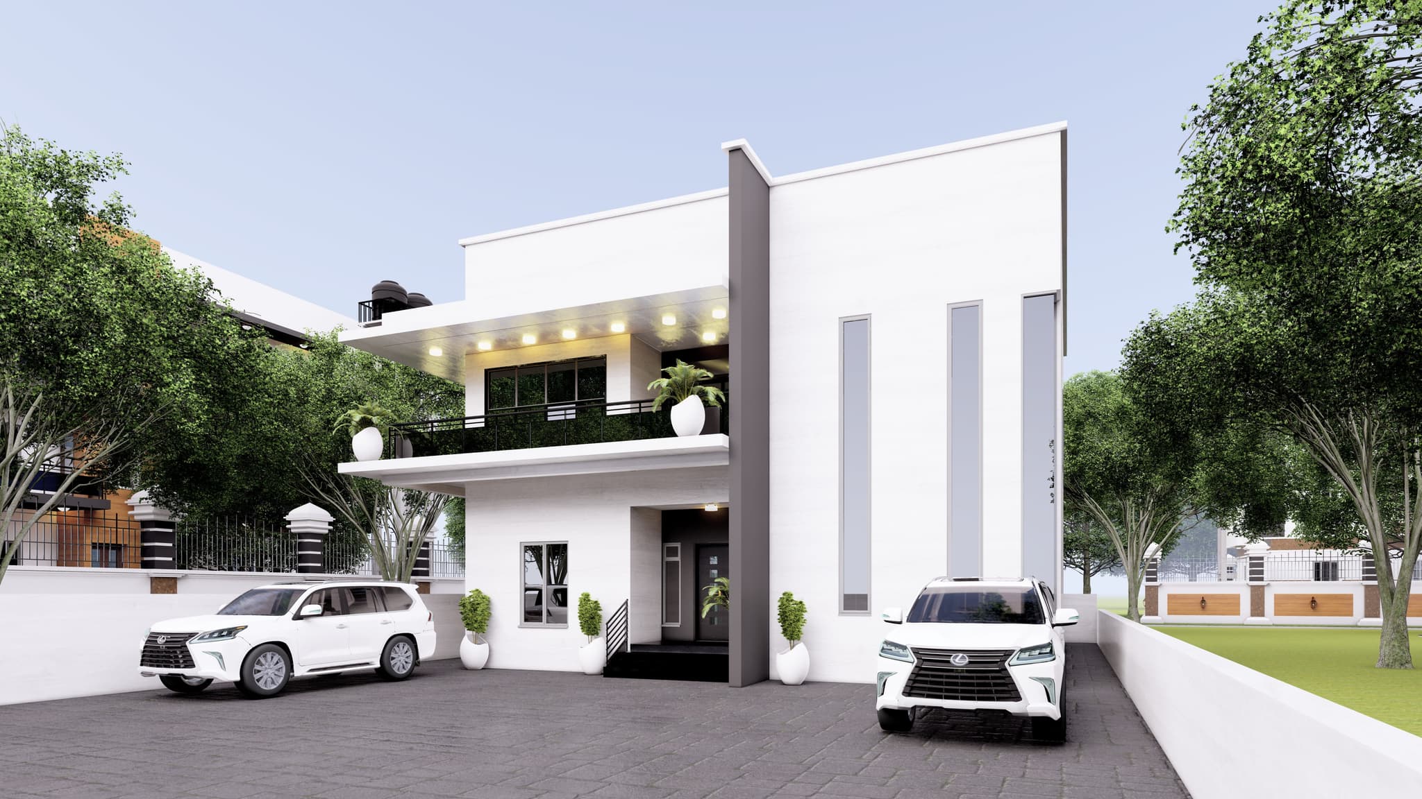 Modern 5-Bedroom Luxury Duplex with Double-Volume Living Space, Gym & Dual Staircases-2
