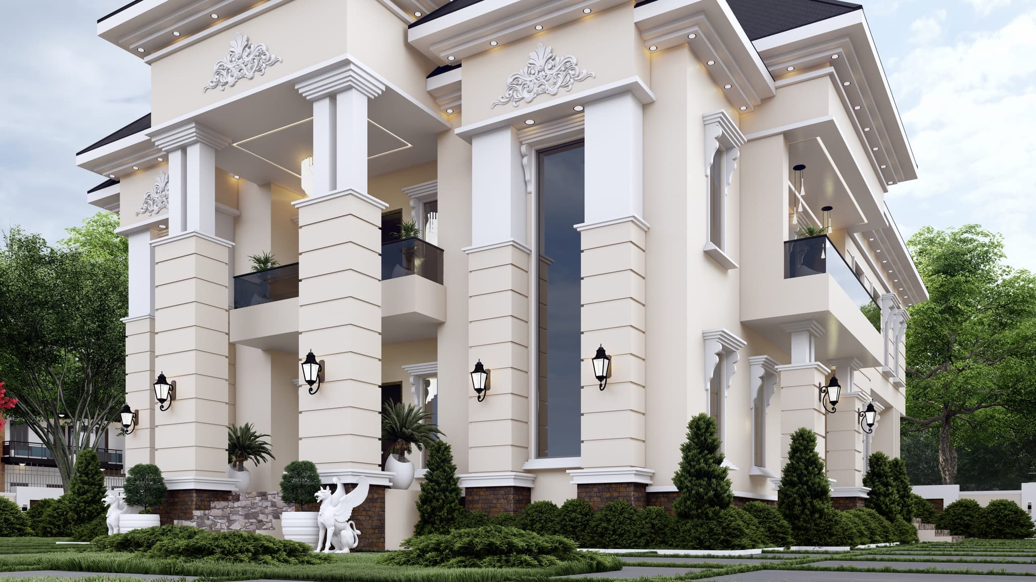 Ultra-Luxury 9-Bedroom Grand Duplex with Dual Staircases, Private Gym, Walk-In Closets & Multiple Sit-Outs-5