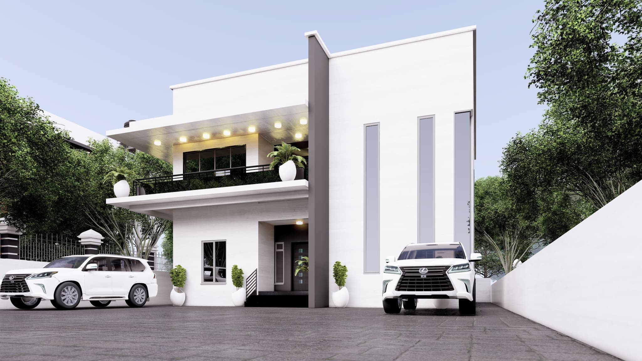 Modern 5-Bedroom Luxury Duplex with Double-Volume Living Space, Gym & Dual Staircases-4