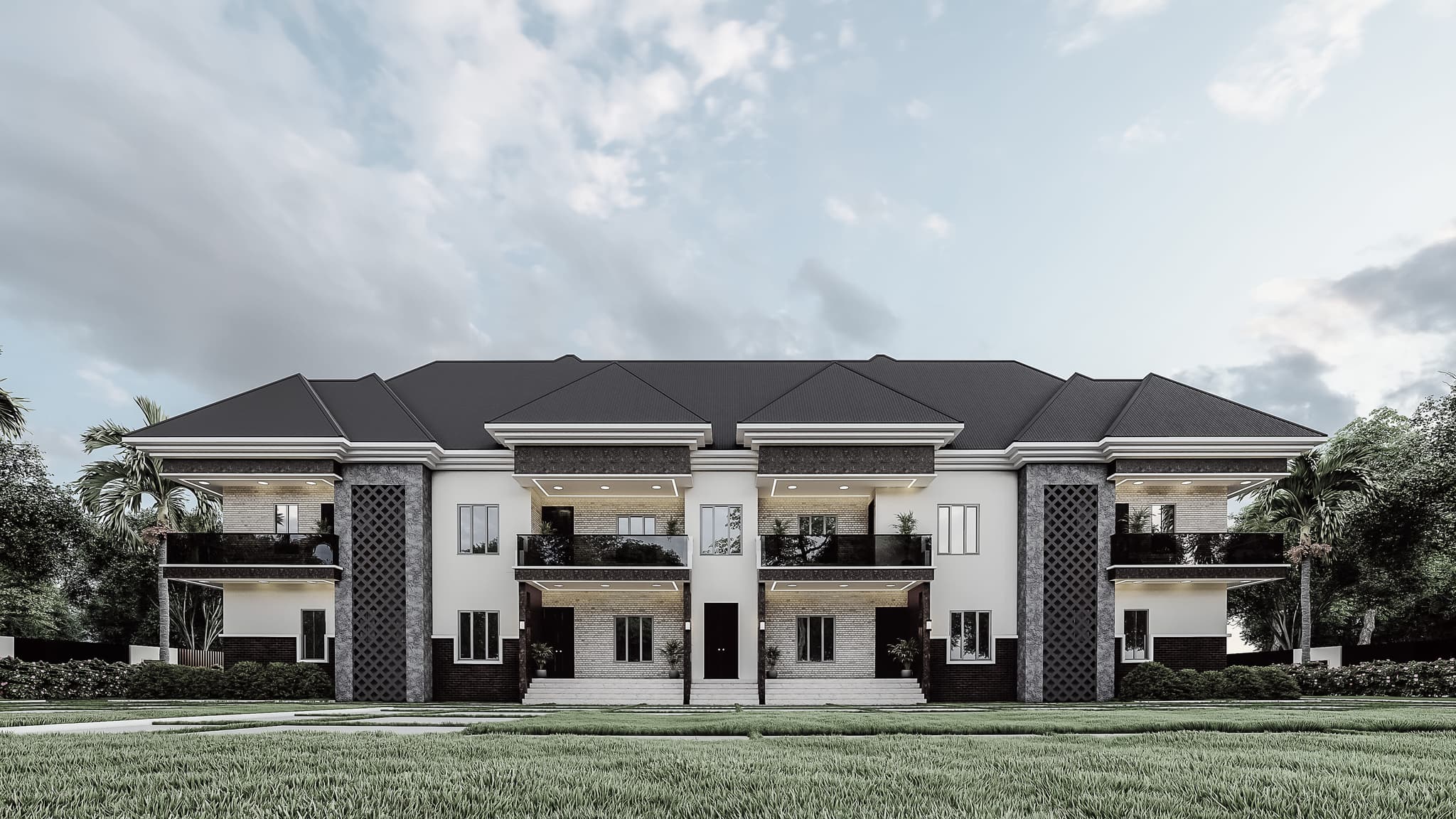 Elegant Mixed-Unit 2–4 Bedroom Apartment Block (4 Flats Design)-1