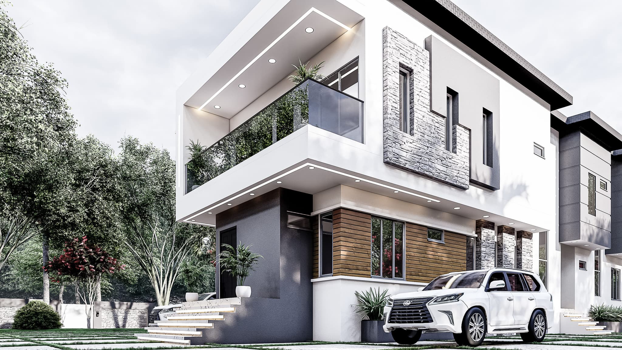 Modern 4-Bedroom Duplex with Two Attached 1-Bedroom Apartments-8