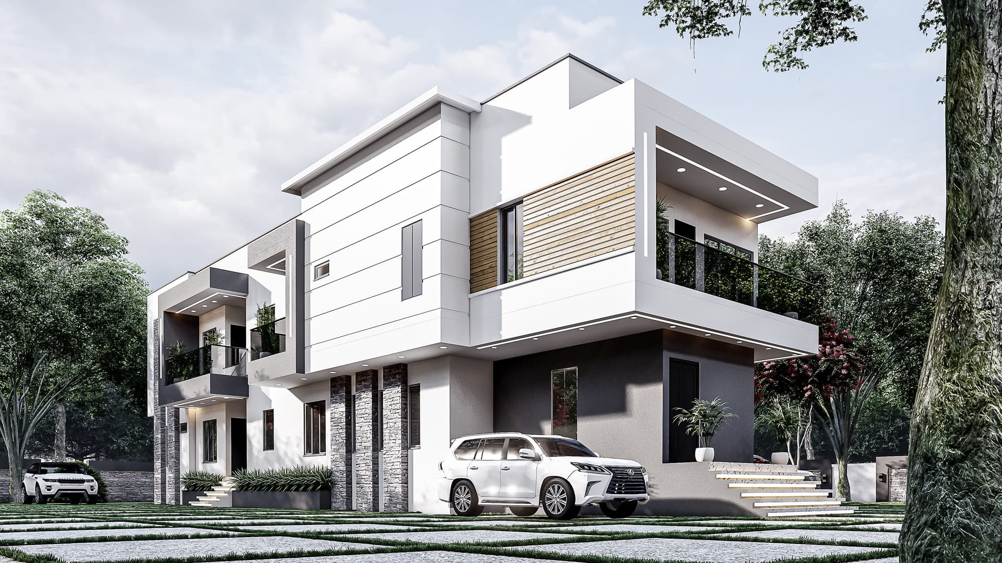 Modern 4-Bedroom Duplex with Two Attached 1-Bedroom Apartments-6