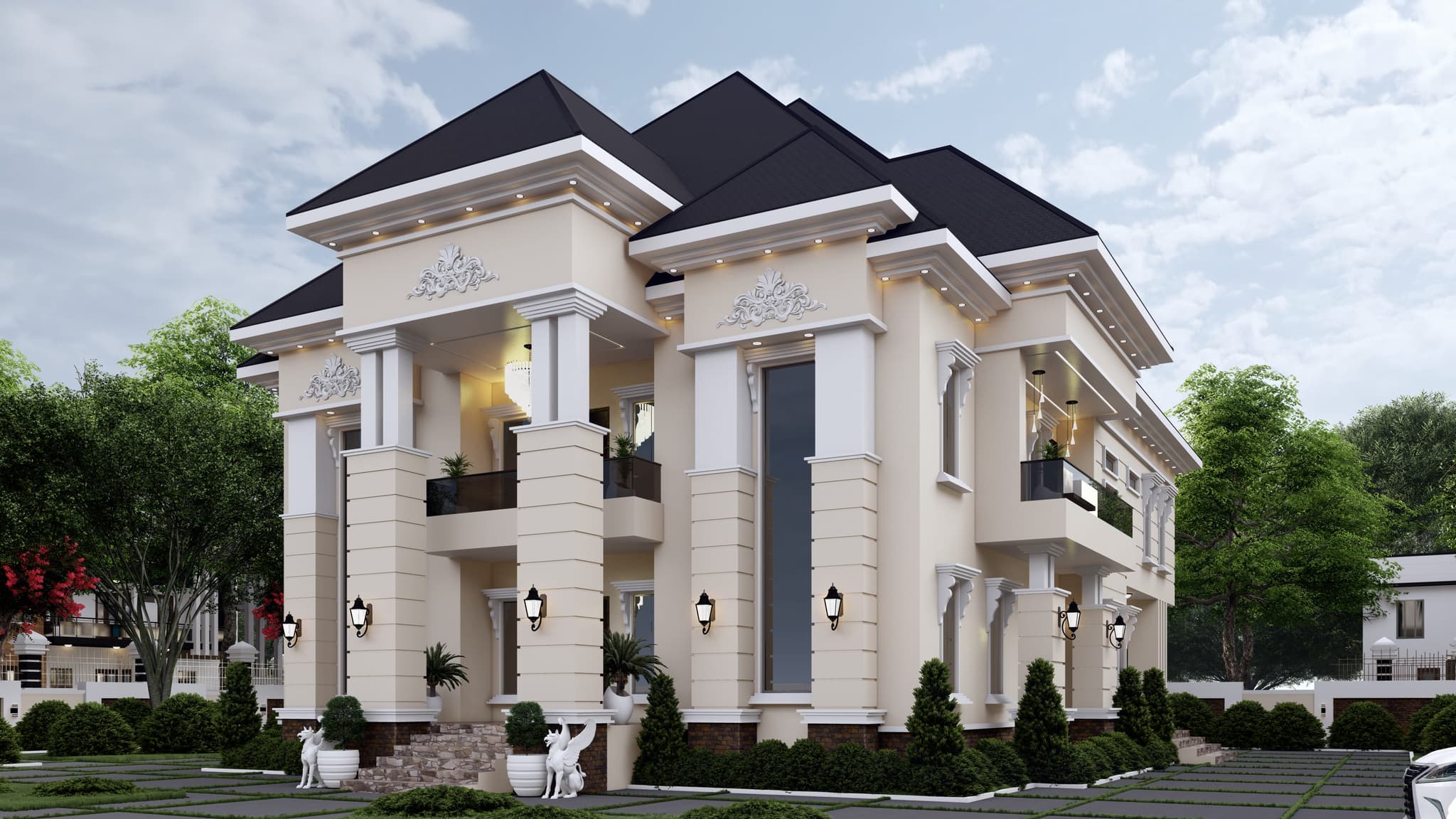 Ultra-Luxury 9-Bedroom Grand Duplex with Dual Staircases, Private Gym, Walk-In Closets & Multiple Sit-Outs-3