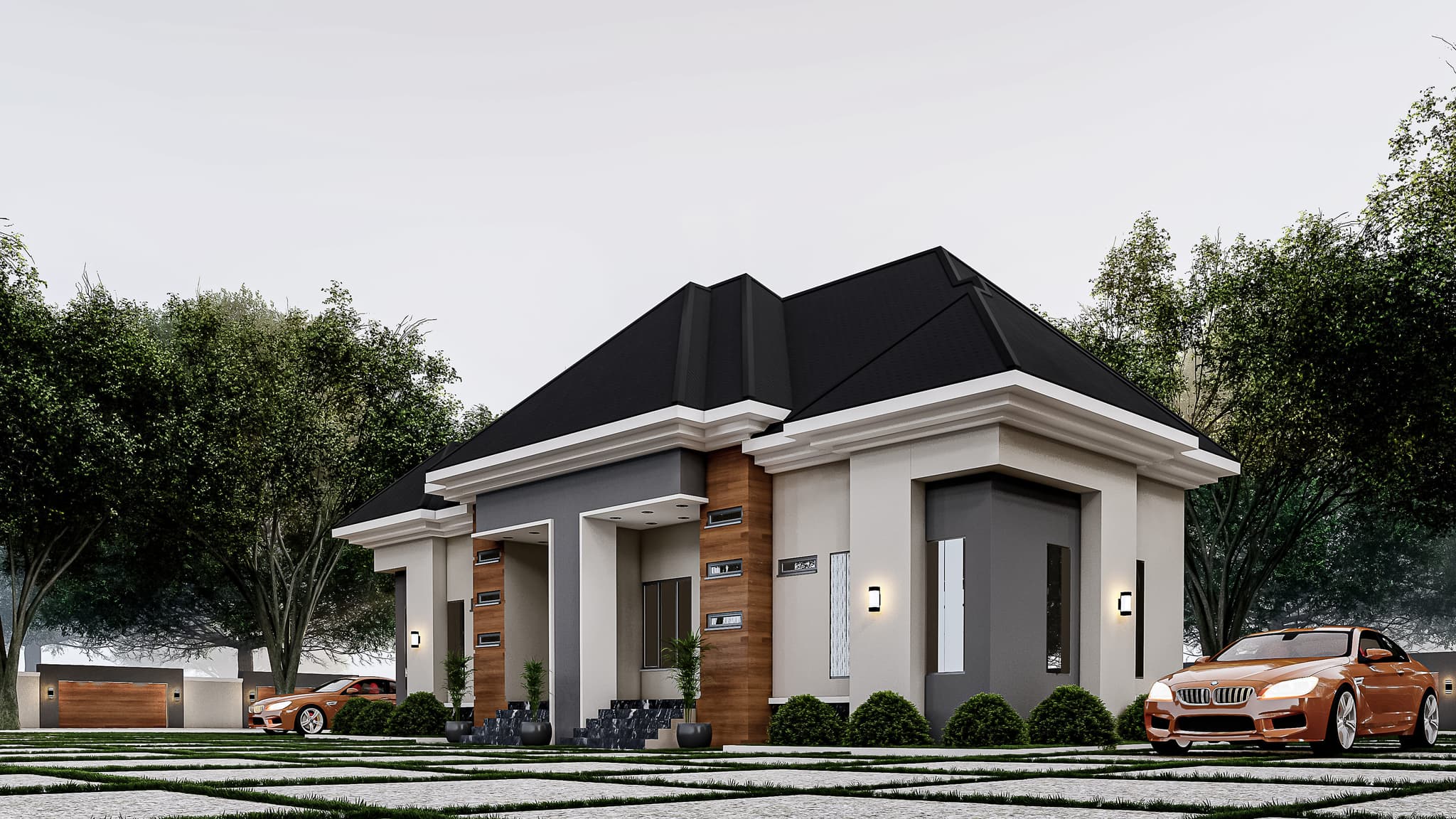 Modern 2-Bedroom Block of Flats Bungalow Perfect for Small Land Spaces-3